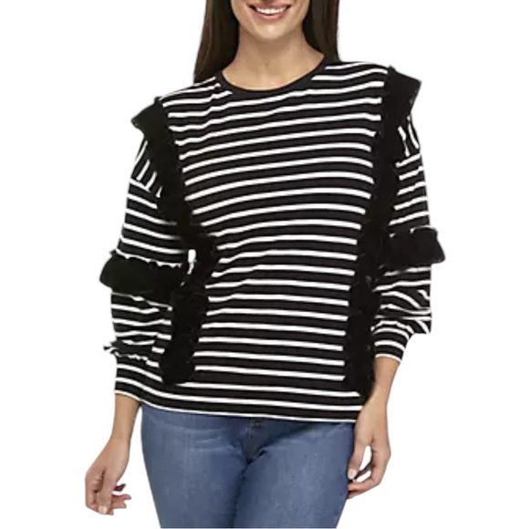 Crown & Ivy Striped Blouse - Picture 1 of 5